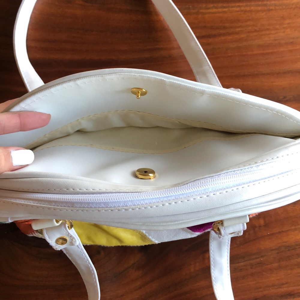 Vintage Leather Patchwork Bag - image 4